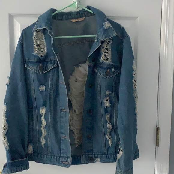 Image showcasing Highway Jeans | Jackets & Coats | Vintage Style Distressed Denim Jacket ...
